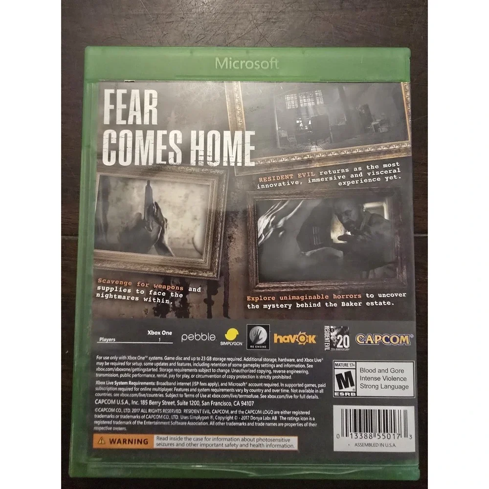 Resident‎ Evil 7: Biohazard - Microsoft Xbox One Zombie Game Tested